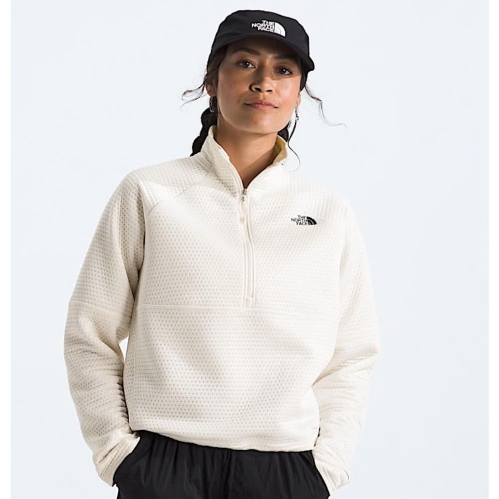 The North Face DOTKNIT Off-White Quarter-Zip - Sz S